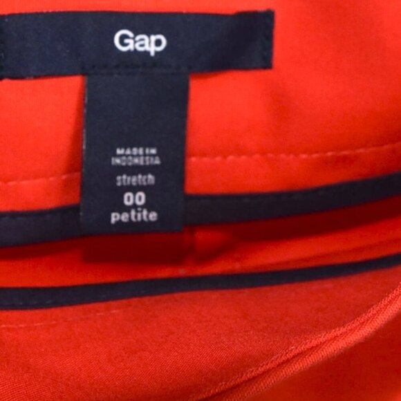 Gap Red Pocket Mini Skirt Size 00P Stretch Mod Preppy Workwear Chic - Picture 8 of 8